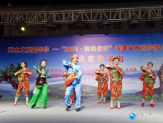 灯牌取舞台灯光交相辉映